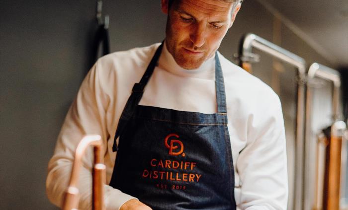 Cardiff Distillery Gin School Apron James Hook